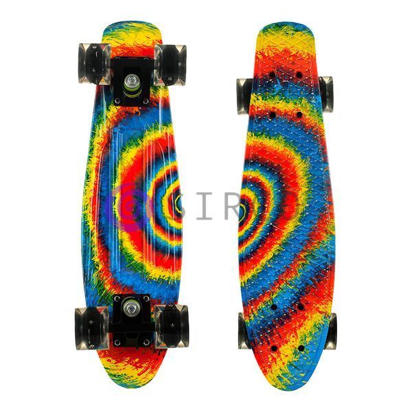 Penny Board Райдуга скейт 25 см з колесами, що світяться, до 80 кг двостороннє забарвлення 13k03p007v9 фото