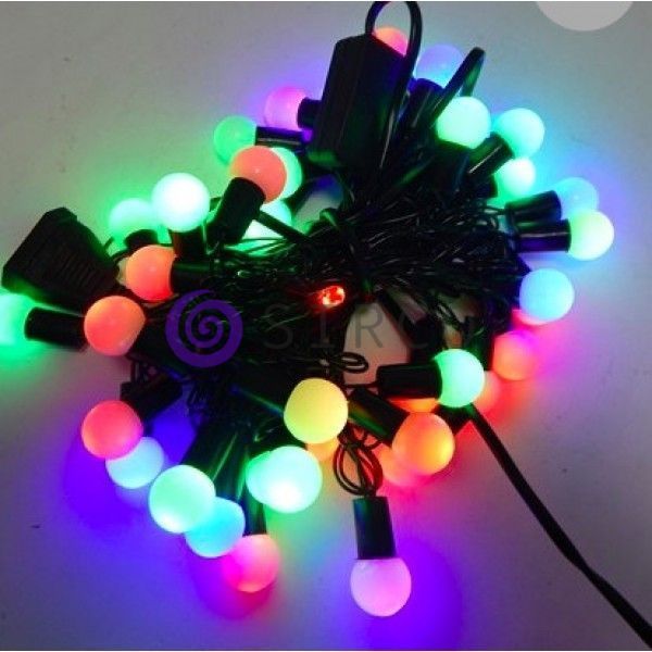 Новорічна гірлянда Xmas Кульки чорний провід 28 Led лампочок 4м Мультик 12k01p072 фото