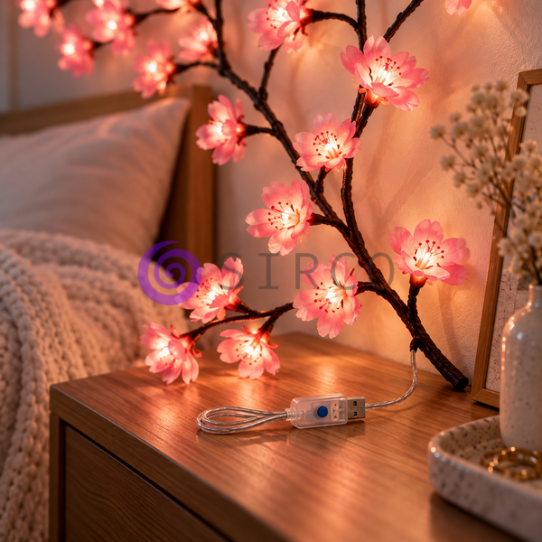 Светодиодная гирлянда Сакура 96 LED, 1,8 м, USB, с таймером и 8 режимами подсветки (ARSH/KAR307) 12k01p206v1 фото