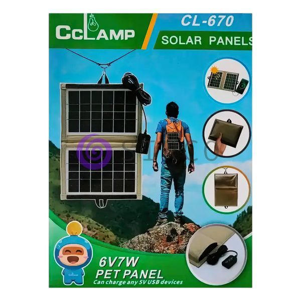 Солнечная панель трансформер (зарядное устройство USB) CcLamp CL-670 7 Вт 11k12p017 фото