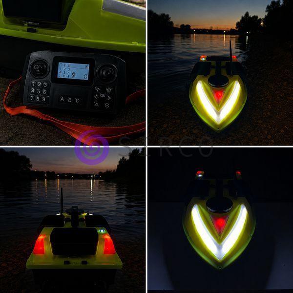 Прикормочний кораблик для риболовлі на радіокеруванні ZV6 GPS 12000 mAh 7.4V  жовтий корпус(КР) 02k04p611 фото
