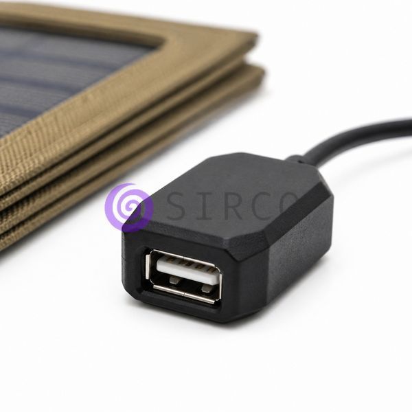 Портативна складна сонячна панель для телефона павербанка USB туристична зарядка від сонця трансформер CcLamp CL-670 6V 7W 5V-USB Жовта (H-2) 11k12p017v1 фото