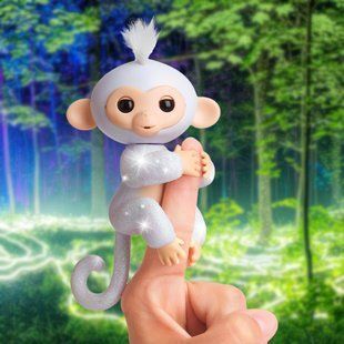 Интерактивная обезьянка Fingerlings белый 03k05p177v5 фото