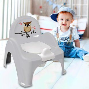 Горшок - стульчик с крышкой "Plus baby" Маленькая сова (Серый) Tega Baby/PB-SOWA-007-106/(SB) 03k20p041v1 фото