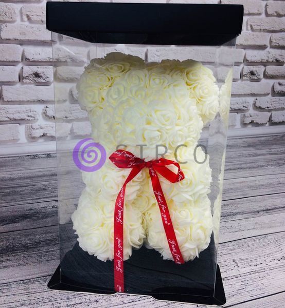 Мишка из 3D роз 25 см мишка Тедди из роз 01k14p012 фото