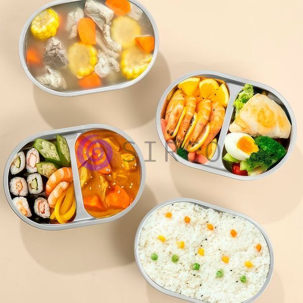 Електричний ланч-бокс для їжі з підігрівом на 2 відділення Electric Lunch Box LY-800 1л (205) 10k09p784 фото