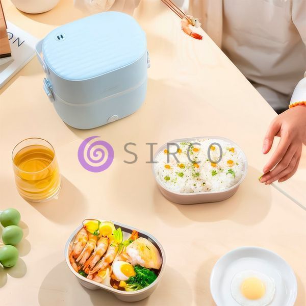Електричний ланч-бокс для їжі з підігрівом на 2 відділення Electric Lunch Box LY-800 1л (205) 10k09p784 фото