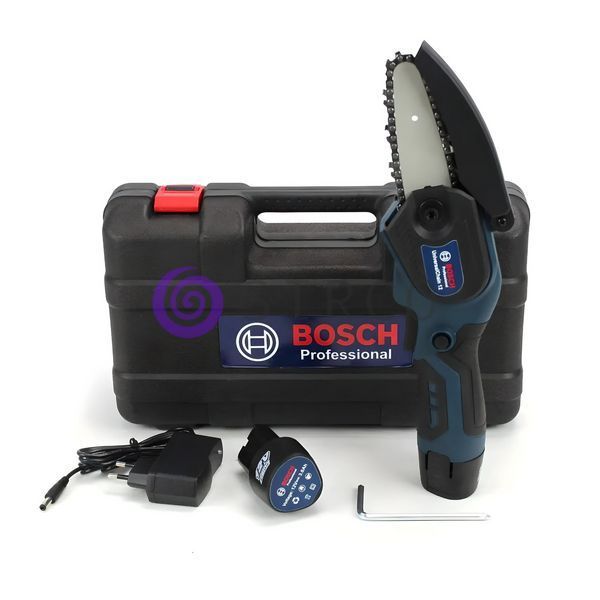 Портативный аккумуляторный веткорез для обработки древесины Bosch UniversalChain 12 (12V, 3AH) 09k08p044 фото