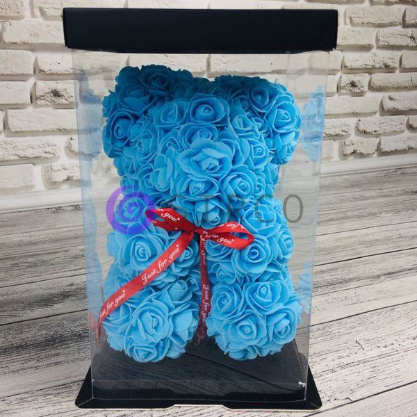 Мишка из 3D роз 25 см мишка Тедди из роз 01k14p012 фото