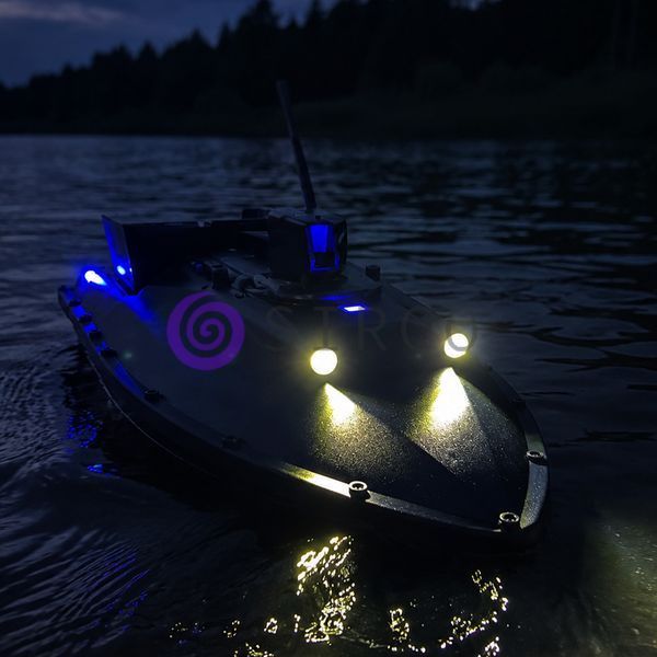 Прикормочний кораблик на радіокеруванні 12V 18000 mAh GPS чорний для завезення прикормки та снастей(КР) 02k04p612 фото