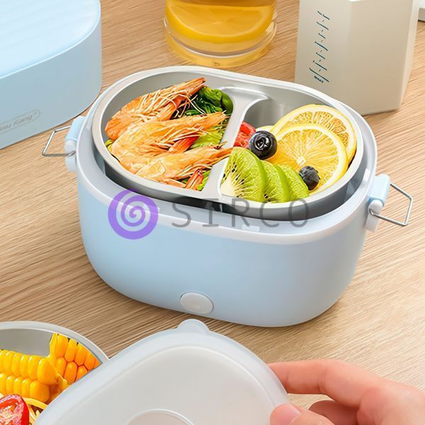 Електричний ланч-бокс для їжі з підігрівом на 2 відділення Electric Lunch Box LY-800 1л (205) 10k09p784 фото