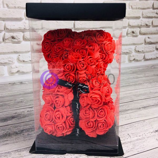 Мишка из 3D роз 25 см мишка Тедди из роз 01k14p012 фото