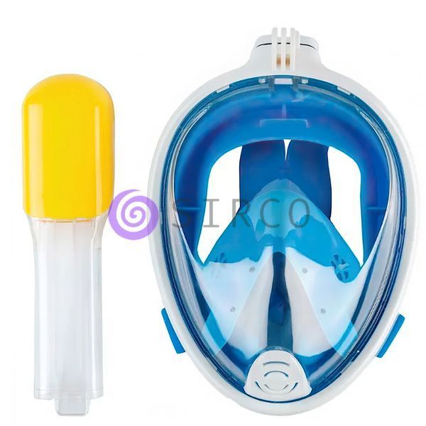 Маска L/XL для снорклінгу (для підводного плавання) Easybreath блакитна 02k10p361v1 фото