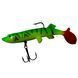 Рыбацкая силиконовая многоразовая приманка для рыбы Jaixing Soft Lures 15.2g, 10см, 3шт, цвет 007 02k04p282v5 фото 2