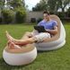 Надувне крісло з підставкою під ноги-пуф Bestway Comfort Cruiser Lounger Сіро-бежевий 01k04p191v2 фото 1