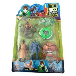Детский набор из 4 фигурок из мультфильма BEN10 5 светящихся серий G01967/0803-8 + часы в блистере (NI) 03k26p010 фото