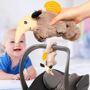 Детская мягкая развивающая подвесная игрушка со звуком "Муравьед Edgar" BabyOno (1415) (SB) 03k17p301 фото