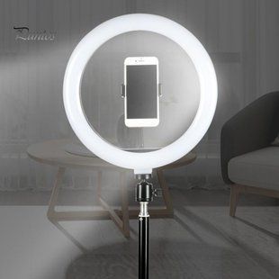 Кольцевая LED селфи-лампа с подставкой для телефона 26см 11k11p047v1 фото