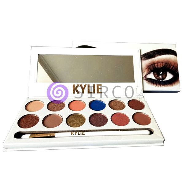 Набір тіней "KYLIE The Royal Peach Palette"/(12 кольорів + пензлик) 07k04p023 фото
