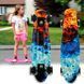 Penny Board Огонь та лiд скейт 25 см з колесами, що світяться, до 80 кг двостороннє забарвлення 13k03p007v10 фото 1