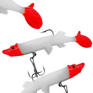 Рыбацкая силиконовая многоразовая приманка для рыбы Jaixing Soft Lures 22.3g, 12см, 3 шт, цвет 318 02k04p282v6 фото