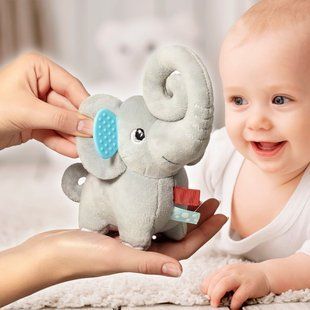 Детская мягкая развивающая подвесная игрушка со звуком "Слон Итан" BabyOno (1418) (SB) 03k17p302 фото