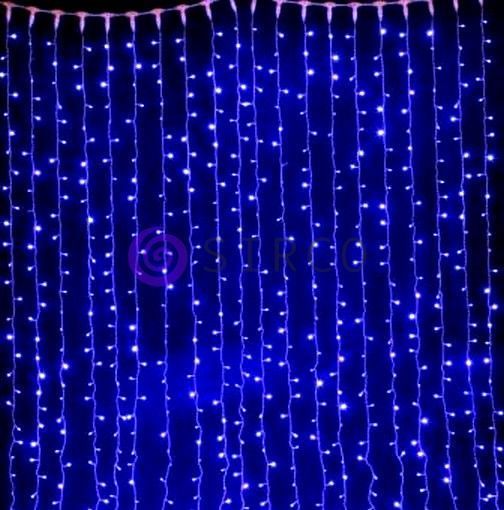 Новогодняя гирлянда Xmas Водопад 240 Led диодов (на коробке 400) 2*2м Синий 12k01p064v1 фото