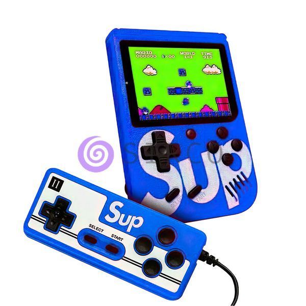 Ретро приставка 8 бит Денди Retro Game Box SUP с джойстиком 400 in 1 синяя 11k10p002v4 фото