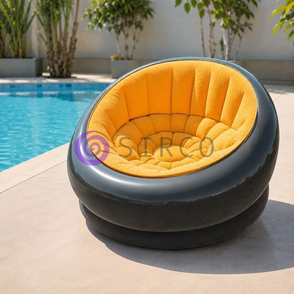 Надувное велюровое кресло для дома дачи и отдыха INTEX Empire 68582 112х109х69 см до 100 кг, Оранжевый (AT) 02k12p249v2 фото