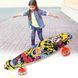 Скейт Пенни борд Best Board 24, светящиеся колеса PU, Граффити-джокер/HA-713 13k03p010v3 фото 1