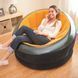 Надувное велюровое кресло для дома дачи и отдыха INTEX Empire 68582 112х109х69 см до 100 кг, Оранжевый (AT) 02k12p249v2 фото 3