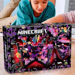 Детский игровой набор конструктор "Черная мини крепость" Minecraft 10004, 346 детали (593) 03k03p020 фото