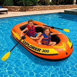 Човен надувний 2-місний  з ручним насосом і веслами 211х117 см Intex Explorer 300 Set 58332 (АТ) 02k04p591 фото