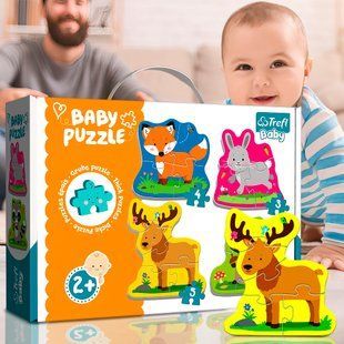 Детские развивающие большие пазлы Trefl "Baby Classic" - Лесные животные (36077) (SB) 03k19p345 фото