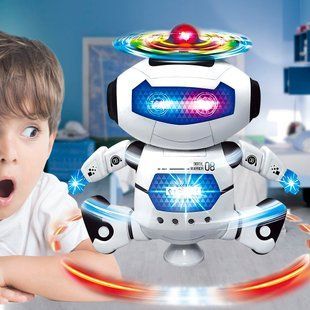 Интерактивная детская игрушка танцующий светящийся музыкальный робот Dancing robot (В) 03k05p039 фото