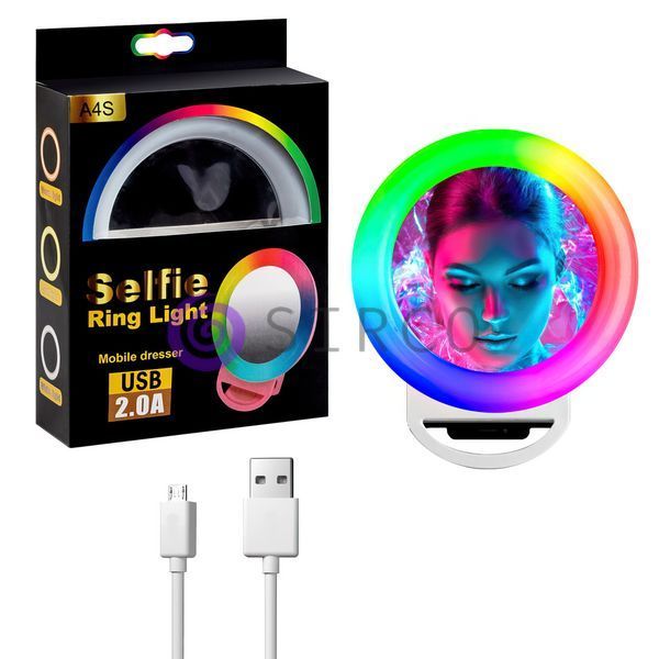 Кільцева селфі-лампа з дзеркалом Selfie Ring Light для телефону та планшету/626 11k02p031 фото