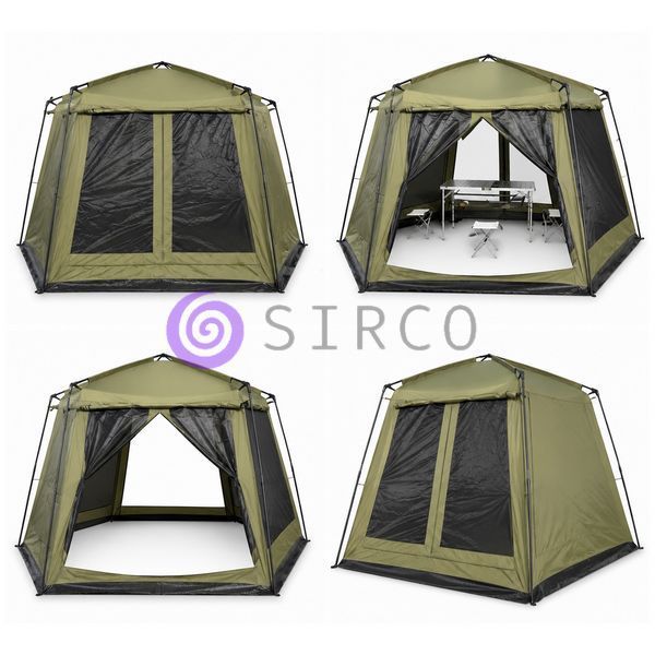Палатка-шатер LANYU LY-1629 для кемпінгу та дачі 430&times;430&times;230 см Oxford 190T PU з москітною сіткою, Хакі (5650) 02k08p033v1 фото