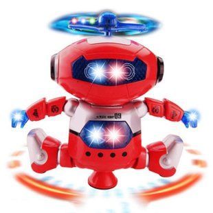 Танцующий светящийся робот КРАСНЫЙ dancing robot. детская игрушка музыкальный робот (212) 03k05p039v1 фото