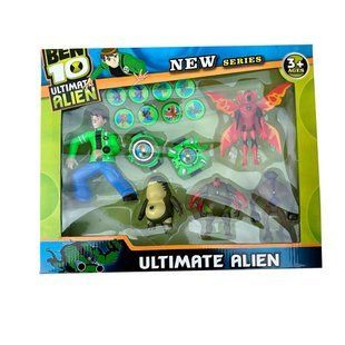 Детский игровой набор G01953/0805-11 Ben 10: 5 фигурок 5 серии + 2 модели часов Омнитрикс и диски (NI) 03k26p005v1 фото