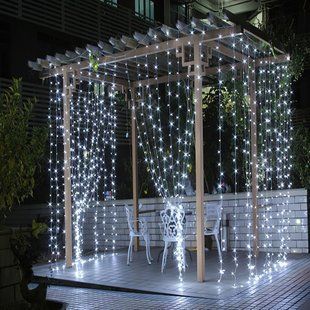 Новогодняя уличная гирлянда Xmas Водопад прозрачный провод 480 Led диодов крупные диоды 3*2м Белый 12k01p024 фото