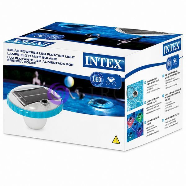 Плаваюча LED лампа для басейну на сонячній батареї Intex 28695 5 кольорів підсвічування, 17 см (LM) 02k12p362 фото