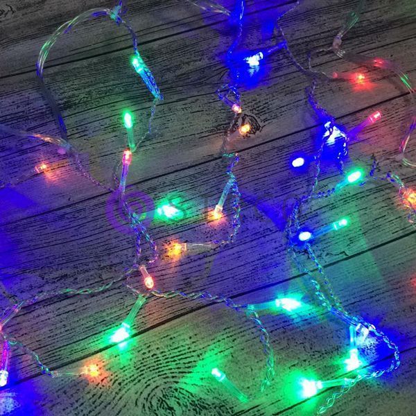 Новорічна гірлянда Бахрома 120 Led 2.9 м (прозорий провід, мульти) 12k01p129 фото
