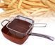 Сковорідка з фритюрницею MIGAS COPPER PAN квадратна з мідним покриттям 24 см 10k09p222 фото 1