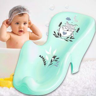 Протиковзка Гірка для купання "Plus baby" Маленька лисичка (Зелений)/PB-LIS-003-105/SB 03k20p077 фото