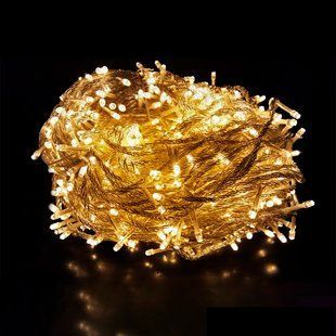 Новогодняя гирлянда прозрачный провод XMAS Теплый белый нить 500 LED (32 метра) 12k01p027 фото