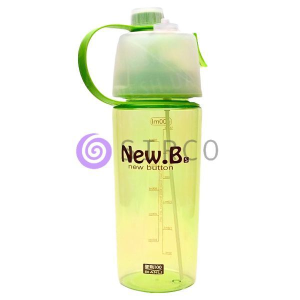 Спортивная велосипедная бутылка для воды с распылителем New.B 400 мл лайм 10k14p073v2 фото