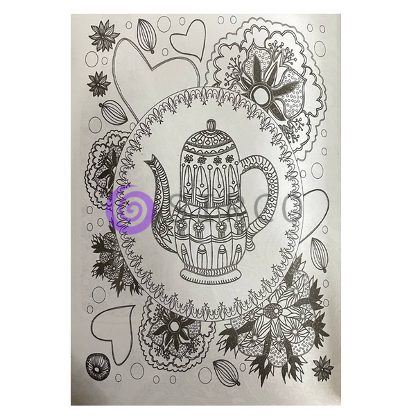 Альбом антистрес-розмальовка Cafe, формат А5, 20,5&times;14 см, 8 сторінок 03k12p256v2 фото