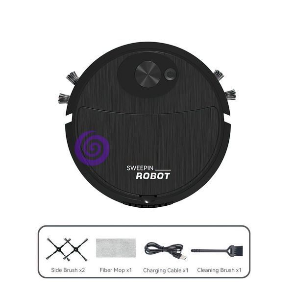 Робот Пилосос 3 в 1 розумний робот-прибиральник для дому SWEEPING ROBOT 521-2345 чорний/205 01k02p316v1 фото