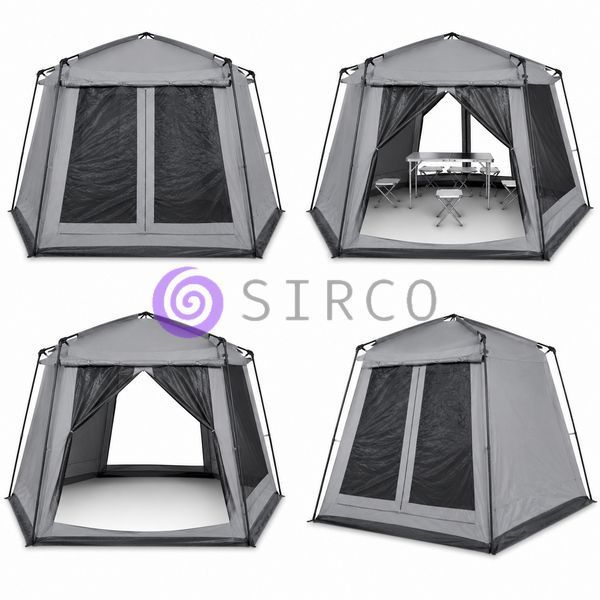 Палатка-шатер LANYU LY-1629 для кемпінгу та дачі 430&times;430&times;230 см Oxford 190T PU з москітною сіткою, Сірий (5650) 02k08p033v2 фото