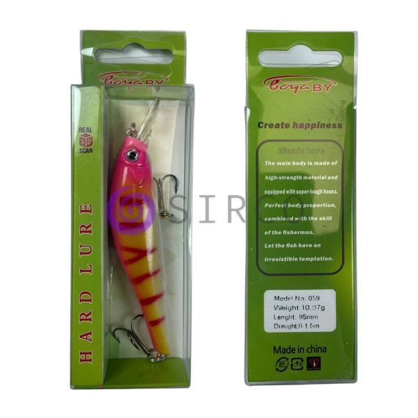 Воблер для рыбалки Boya Boya Hard Lure BY 95 mm 10,07 g model #059 (988) 02k04p320v2 фото